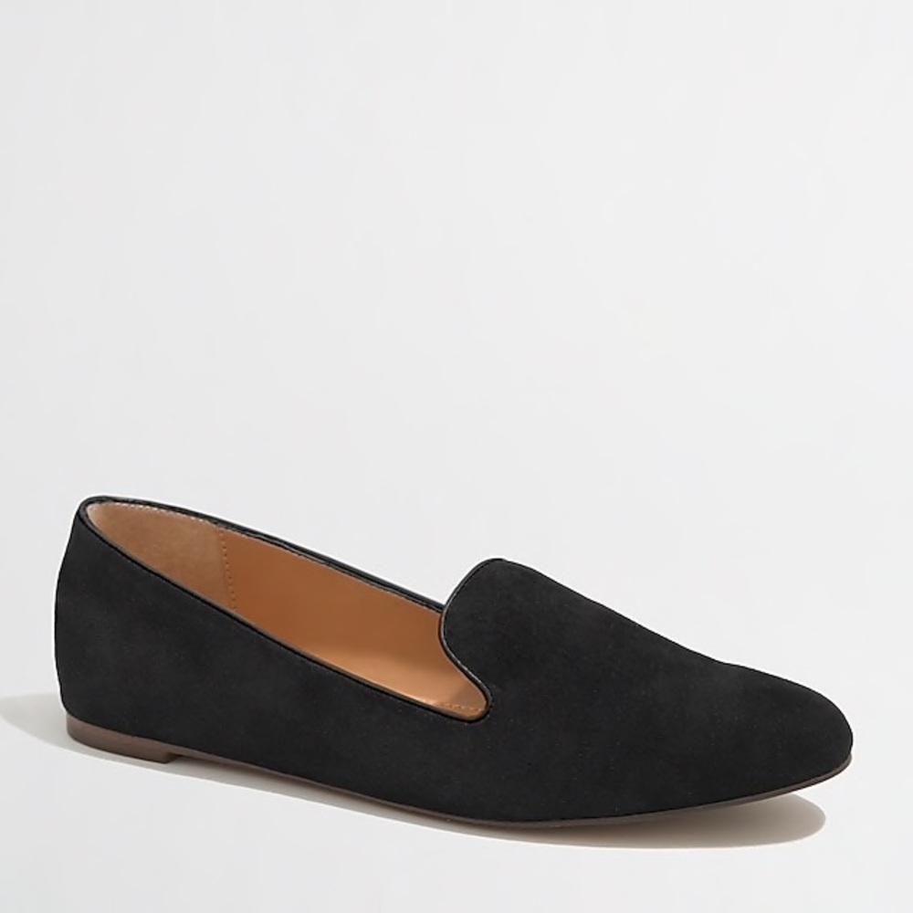 J. Crew Black Suede Smoking Slippers